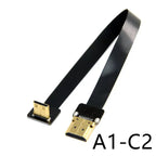 FPV Micro Mini HDMI-compat 90 Degree Connector FPC Flexible Flat HD Ribbon Cable FFC Pitch 20pin For Drone Gopro DSLR Gimbal Kit