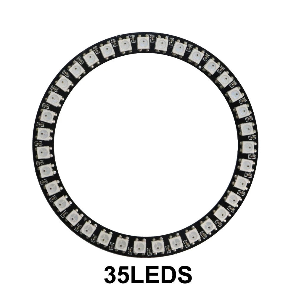 WS2812B 8/16/24/35/45 Leds Pixel Ring Addressable Led Modules WS2812 IC RGB Full Color Round Led Circle DC5V