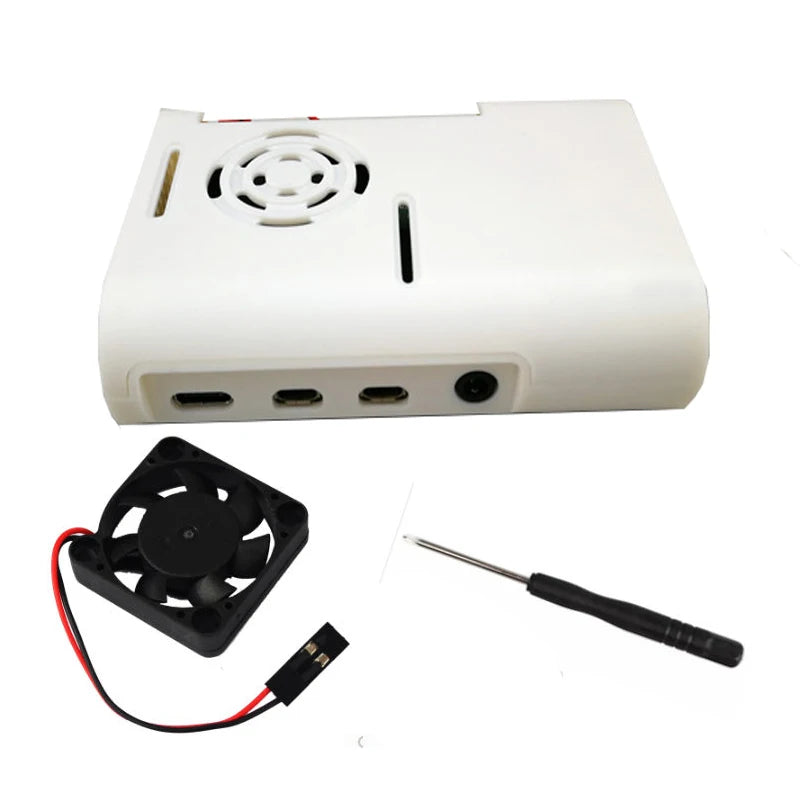 Raspberry Pi 4 Model B ABS Case with Cooling Fan and Heatsinks Kit