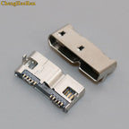 ChengHaoRan 1pcs Micro USB 3.0 Jack 10pin Female Sockect Tail Charging Port Mobile Hard Disk Interface Micro Connector