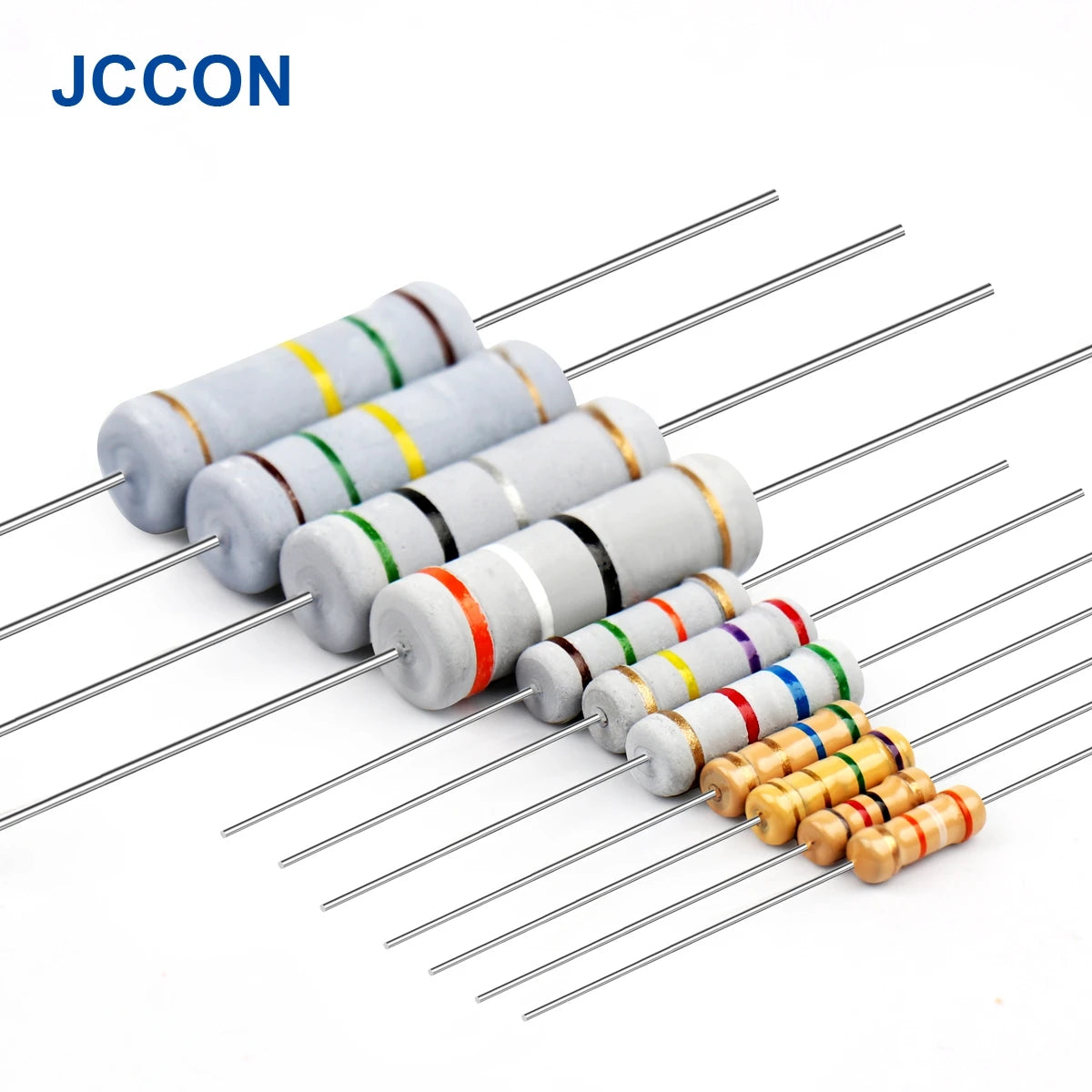 1W 2W 3W 5W Carbon Film Resistor Rang Assortment Kit Set Resistors Kit ohm Color Ring Resistance 0.1~750R 1K~820K