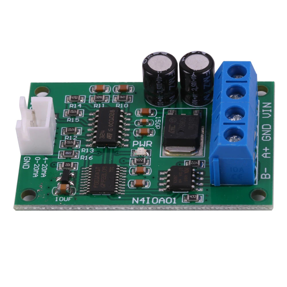 DC 12V 24V RS485 to 4-20mA/0-5V/0-10V Current/Voltage Converter RS485 to DAC Number-mode Conversion Module MODBUS RTU Control