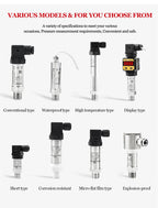 IP68 Waterproof 24Vdc G1/2 Pressure Sensor Transmitter Transducer 1.2 MPa 1M Cable For Water Gas Oil
