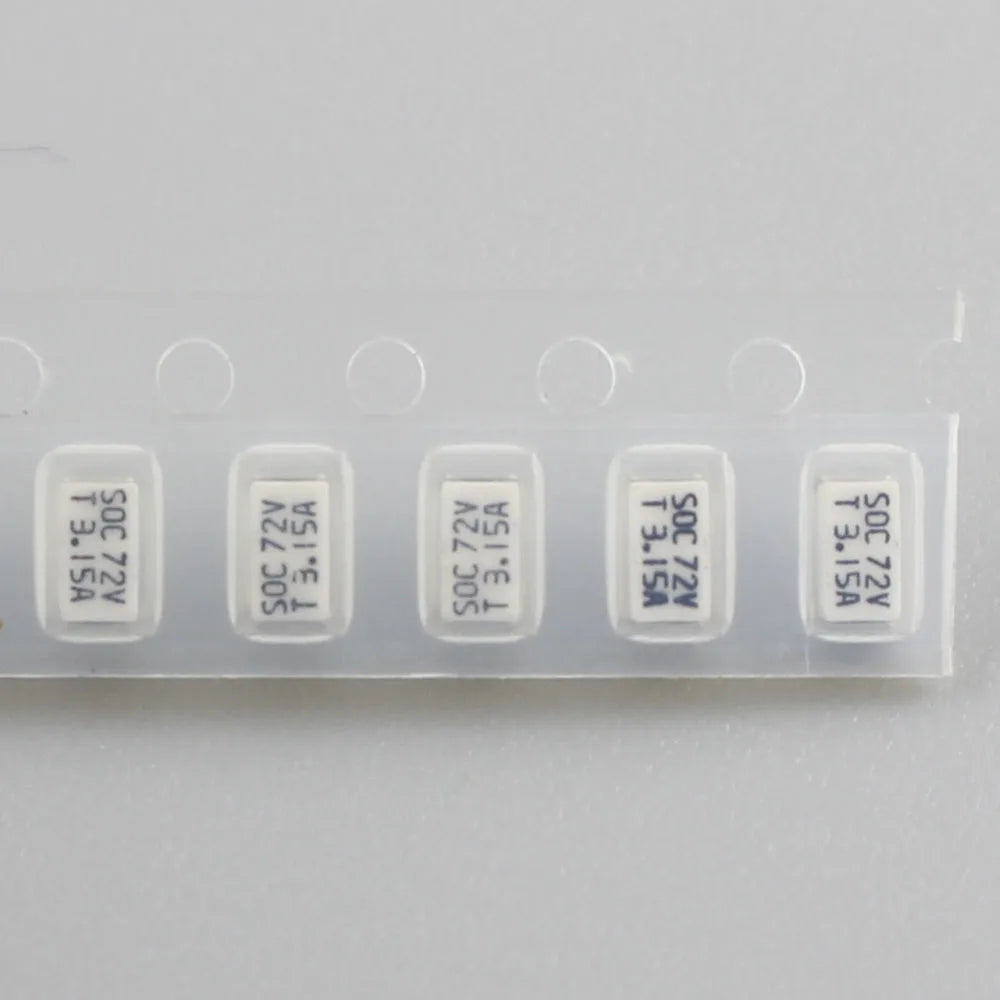 10pcs Micro Fuse SMD SMT 1206 72V 11CT T 1A 1.25A 1.6A 2A 2.5A 3.15A 4A 5A 6.3A 8A 10A 72V DC Slow Blow 3216 Surface Mount SOC