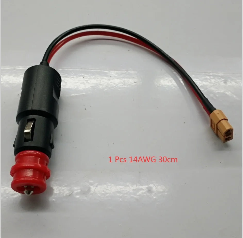 12-24V Car Cigarette Lighter Plug Male to XT60 Female Socket Connector Plug Adaptor With14AWG 20/30/50cm  Wire for RC Chargers