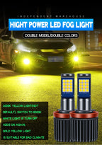2PCS Strobe Car Fog Lamp H1 H3 H8 H11 LED 9005 HB3 9006 Hb4 H7 Auto Daytime Running Light Flash Driving Bulb White