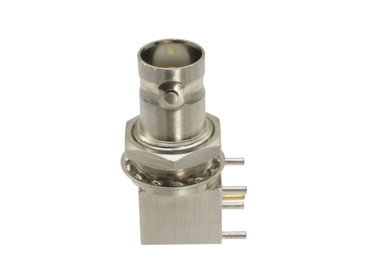 1Pcs Connector BNC female jack Nut bulkhead right angle solder PCB mount RF Coaxial Wire Terminals
