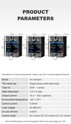 SSR-25DA SSR-40DA SSR-40AA Single Phase Solid State Relay 10A 25A 40A 60A 80A 100A 120A DD DA AA Module for Temperature Control