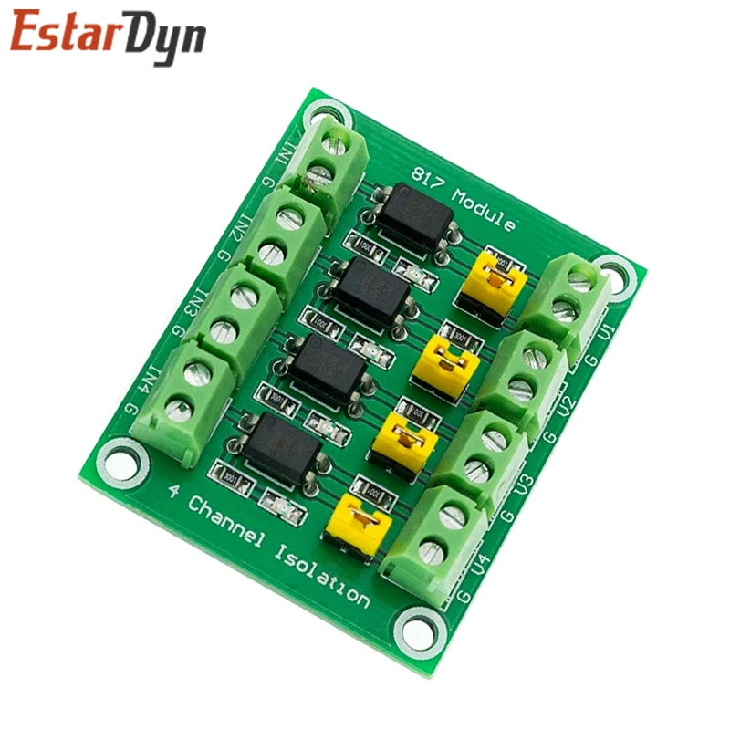 EstarDyn 2/4 Ch PC817 Photoelectric Isolator Board, DC 3.6-30V Optocoupler Module for Raspberry Pi