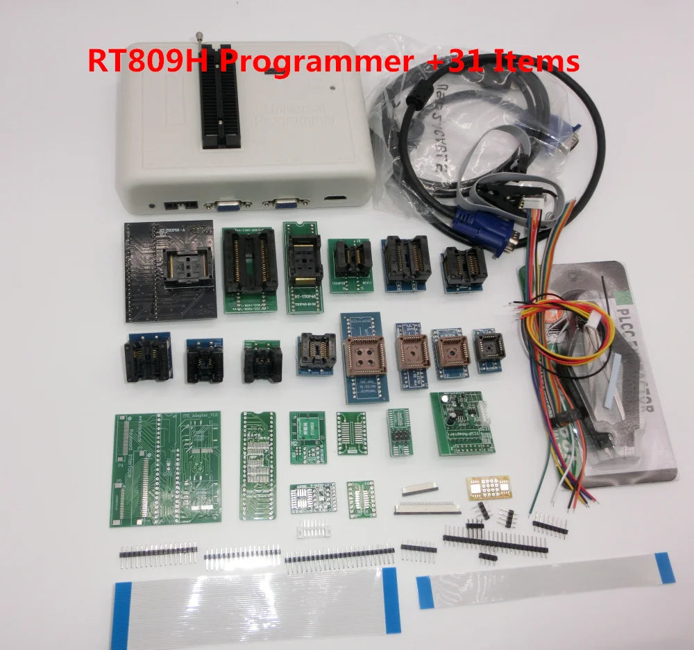 Original RT809H RT809HSE EMMC-Nand FLASH Extremely fast Universal Programmer +39 Items+Edid Cable WITH CABELS EMMC-N