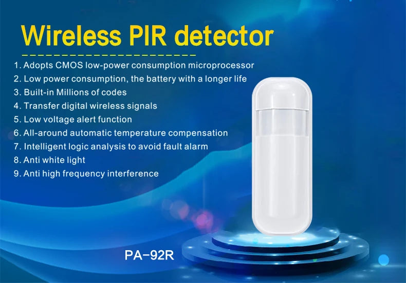 ALARMEST 433MHz Wireless PIR Infrared Motion Sensor for GSM WiFi Home Alarm System PIR Motion Sensor Detector