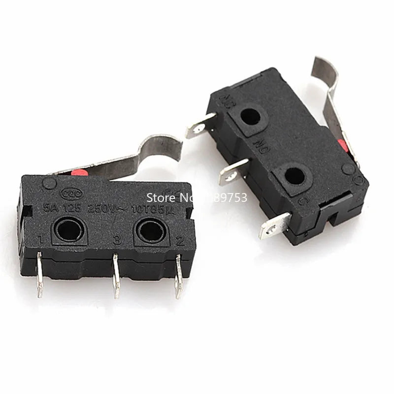 10 PCS Micro Switch 2/3Pin NO/NC Mini Limit Switch 5A 250VAC KW11-3Z Roller Arc lever Snap Action Push Micro switches