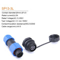 Waterproof Connector IP68 SP13 2/3/4/5/6/7/9PIN  Male Plug & Female Socket  Panel Mount Wire Cable Connector Aviation Plug