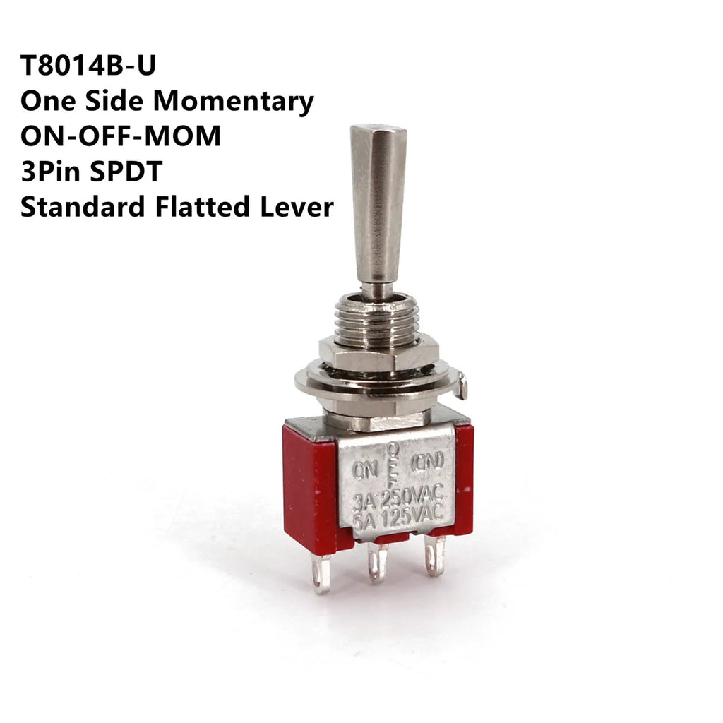 SH T80-T Series Flat Handle 6.35mm Panel Mount Mini Toggle Switch For RC Model Remote Controlller