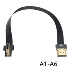 FPV Micro Mini HDMI-compat 90 Degree Connector FPC Flexible Flat HD Ribbon Cable FFC Pitch 20pin For Drone Gopro DSLR Gimbal Kit
