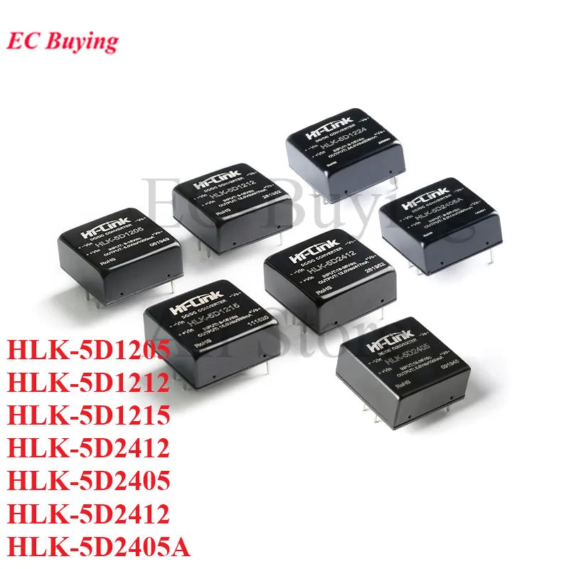 DC-DC Isolated Converter Power Supply Module 5W DC 12V 48V to 15V/5V/12V 24V to 5V/12V HLK-5D2405/5D1205/5D1212/5D1215/5D2412