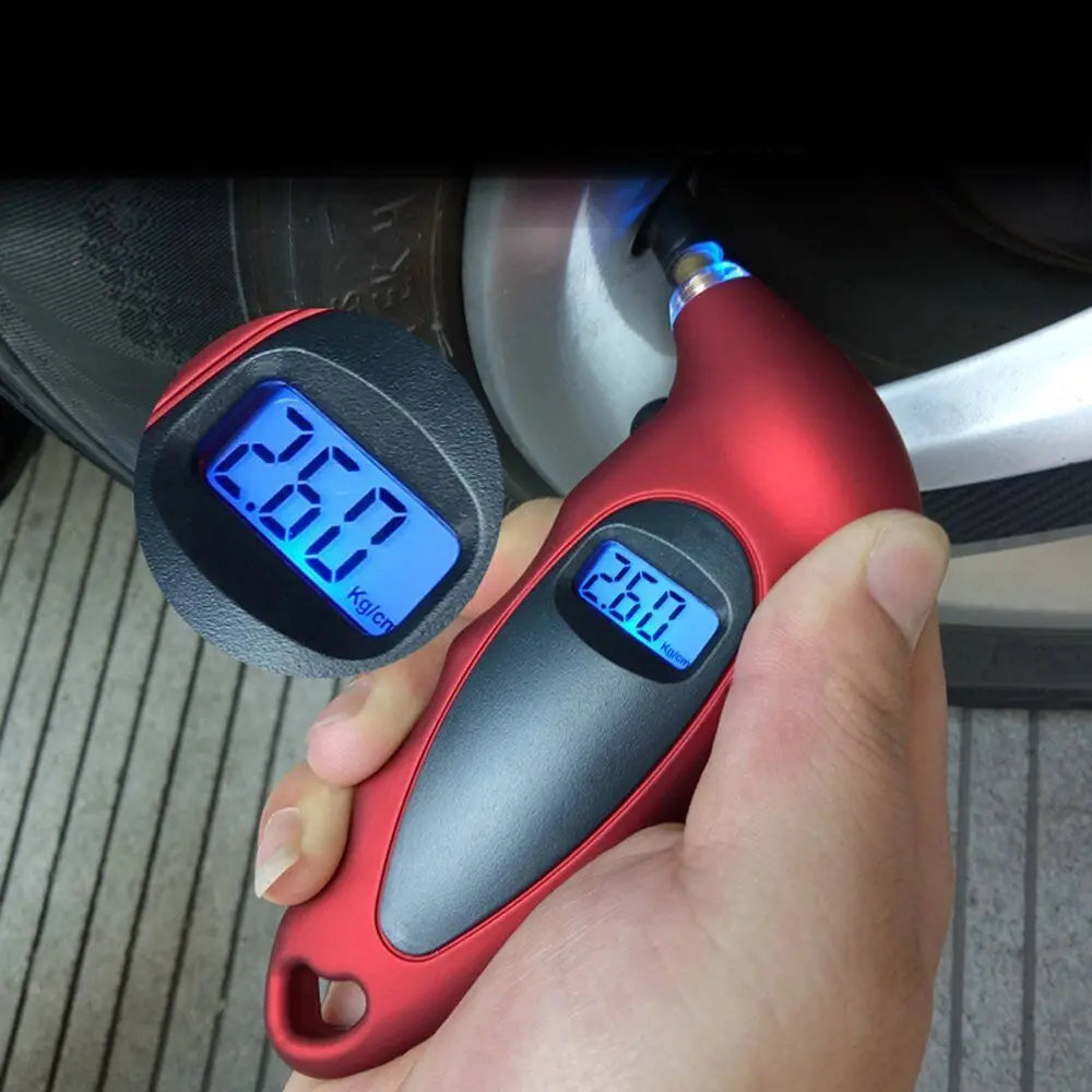 Digital Car Tire Tyre Air Pressure Gauge Meter LCD Display Manometer Barometers Tester for Car Truck Motorcycle