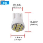 10Pcs AC/DC 6V 6.3V Led Bulb Arcade Pinball Car Light T10 W5W 555 192 168 194 1206 8 SMD LED White Blue Red Green Amber Pink