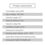 110V 220V Mini PIR Sensor Detector Smart Switch  LED PIR Infrared Motion Sensor Detection Automatic Sensor Light Switch