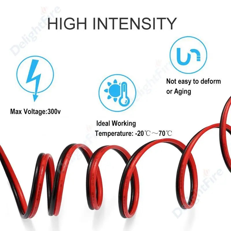 5-100m LED Cable 18 20 22AWG Hookup Wire 6 5 3 2 4pin RGB Extension Cable For LED Strip WS2812B Pixels Light SM JST Connectors