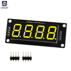 0.56" 4 Bit Digital LED Tube Display Module TM1637 Decimal 7 Segments Tube Display Module Yellow/White/Red/Green/Blue