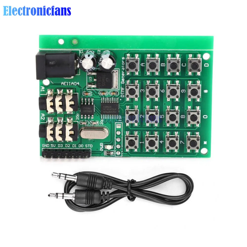 DC 5-24V DTMF Audio Generator Module Voice Encoder Dual Tone Transmitter Multi-Button Keypad Audio Control Board for Arduino