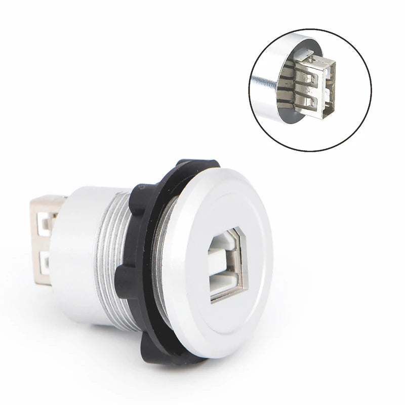 ELEWIND 22mm USB Connector Socket Economy Cheaper Plastic Type USB2.0 Socket Female B to Female A