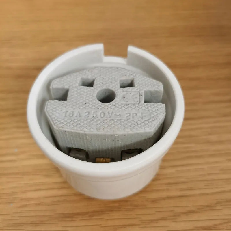 EU Ceramic Rotary Switch Wall Lamp Smart Light Knob Switch EU Socket 10A 250V For Home Decoration