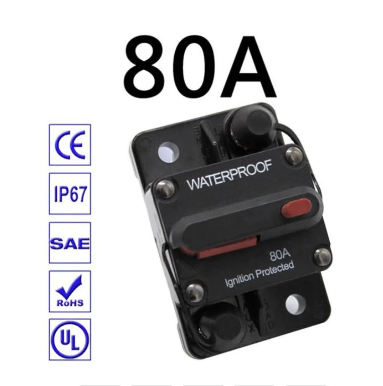Brand 30A 40A 50A 60A 70A 80A 100A 120A 150A 200A 250A 300A AMP Circuit Breaker Fuse Reset 12-48V DC Car Boat Auto Waterproof