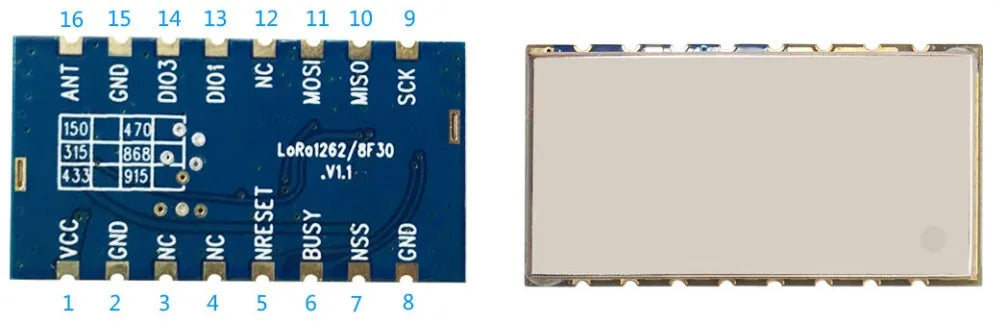 5pc/lot lora1262F30 - 315MHz 33dBm long range TCXO High sensitivity low current embedded 2W SPI SX1262 LoRa Module