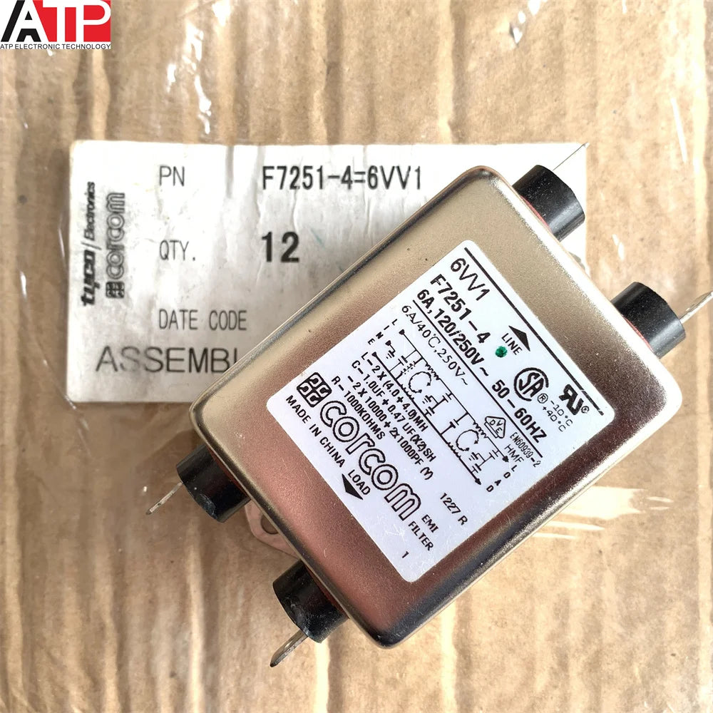 1PCS 6VV1 F7251-4 import anti electromagnetic interference EMI IEC filter 6A original genuine support wholesale