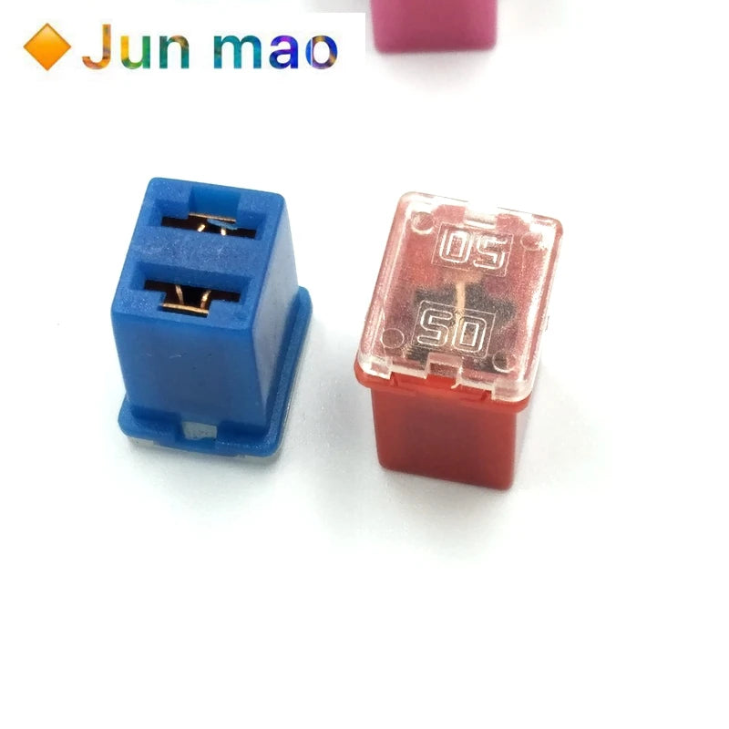 2pcs Mini Square Fuse 20A 30A 40A 50A 60A Set Automotive Car Fuse with Plastic Box Assortment Auto Fuse
