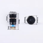 1PC Fog lamp LED Momentary Fixation locking waterproof 16mm 19mm Metal Push Button Switch 3V 5V 12V 24V 220V symbol customized
