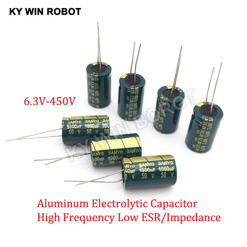 10V 16V 25V 35V 50V 400V High Frequency Low ESR Aluminum Capacitor 100UF 220UF 330UF 470UF 680UF 1000UF 1500UF 2200UF 3300UF