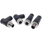 1Pc M12 Sensor Connector Waterproof Straight Angle Male Female Screw Threaded Plug Coupling 3 4 5 8 Pin