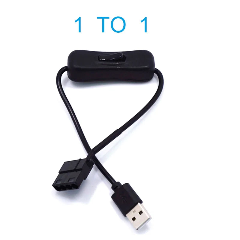 USB to Big 4 Pin Molex Fan Power Cable Computer Case Adapter Cord 12V 4Pin Female to 5V USB Male USB Adapter Cable