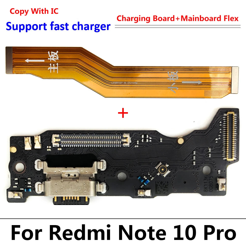 NEW USB Charging Port Dock Board Connector Main FPC Motherboard Flex Cable For Xiaomi Redmi Note 9 10 7 Pro 10S 11 4G 5G 8 fast