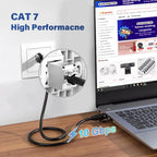 ZoeRax RJ45 Cat8 Cat7 Cat6A Shielded Keystone Jacks, RJ45 STP Tool-Less Type Zinc Alloy Module Shielded Keystone Jack Adapter