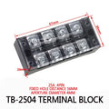 1Pcs 600V 25A Dual Row Barrier Screw Terminal Block Strip Wire Connector  3/4/6/8/10/12 Positions Optional