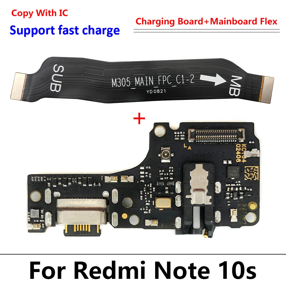 NEW USB Charging Port Dock Board Connector Main FPC Motherboard Flex Cable For Xiaomi Redmi Note 9 10 7 Pro 10S 11 4G 5G 8 fast