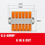 Wire Connector 2/3/4/5/6 Pin Universal Docking Fast Wiring Conductors Push-in Terminal Block Cable Splitter High Power Connector