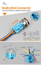 LANBOO 22B2 Economy Metal Pushbutton Switch / 1NO1NC / Momentary or Latching Available. Ring/Power Supply Button