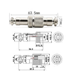 1Pc GX12 Aviation Connector 2/3/4/5/6 Pin Male Female Docking Plug Socket Industrial Cable Joint