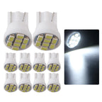 10Pcs AC/DC 6V 6.3V Led Bulb Arcade Pinball Car Light T10 W5W 555 192 168 194 1206 8 SMD LED White Blue Red Green Amber Pink