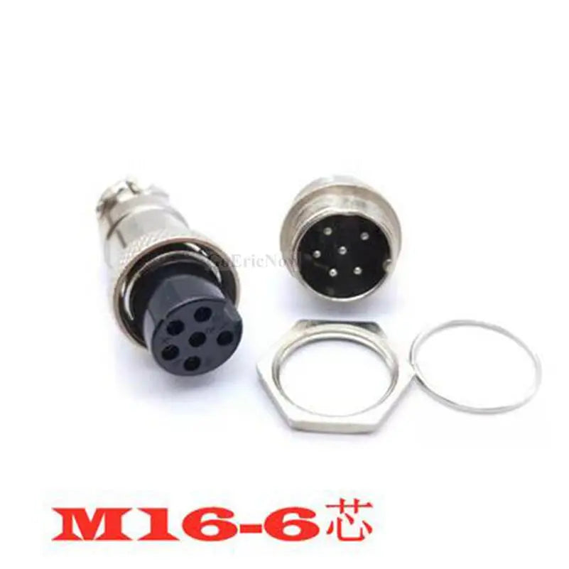 1 Set 5/8' GX16-2/3/4/5/6/7/8/9/10 Pin Male Female 16mm Wire M16 GX16 Circular Aviation Connector Socket Plug Metal