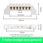 20PCS 5/7/10/12 Hole Bridge Type Zero Line Row Ground Row Ground Copper Bar Distribution Box Connected To Zero Terminal Row