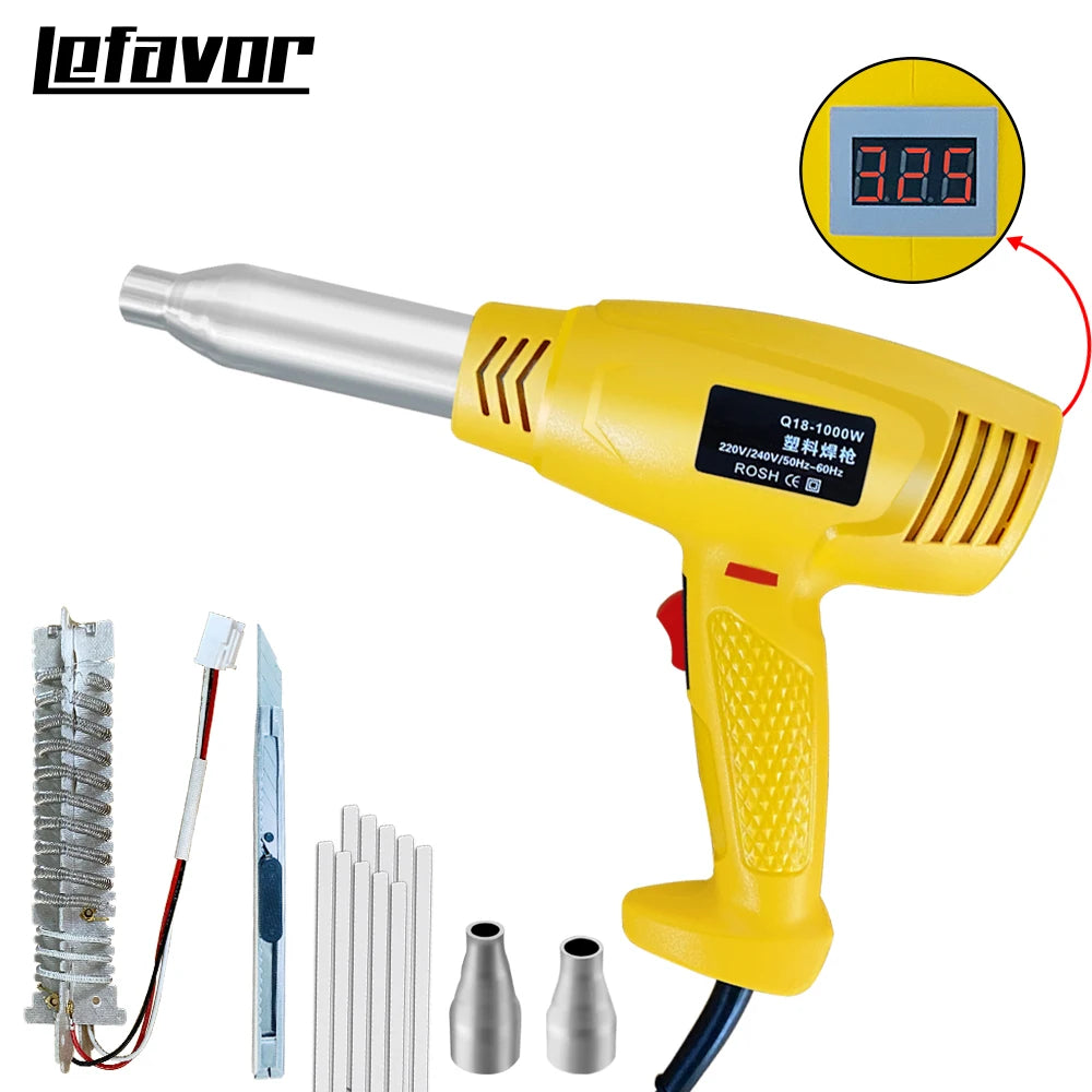 750W hot air gun Heat Gun Adjustable temperature welding gun Auto plastic pipe welding repair tool 100-600 degrees