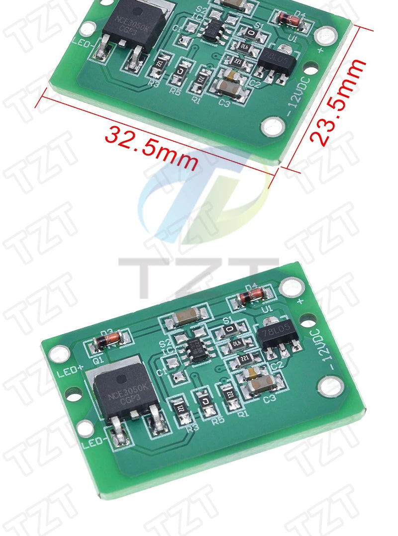 TZT TTP223 12V 1-Channel Touch Relay Module Capacitive Touch Key Switch Sensor Self-Locking/No-Locking HTTM Touch Button