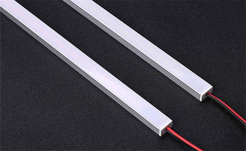 1-10 PCS LED Rigid Strip DC12V 50CM 20 Inch SMD5730 36LEDs U/V-Shaped Flat LED Aluminum Channel Rigid Strip for Indoor Lighting