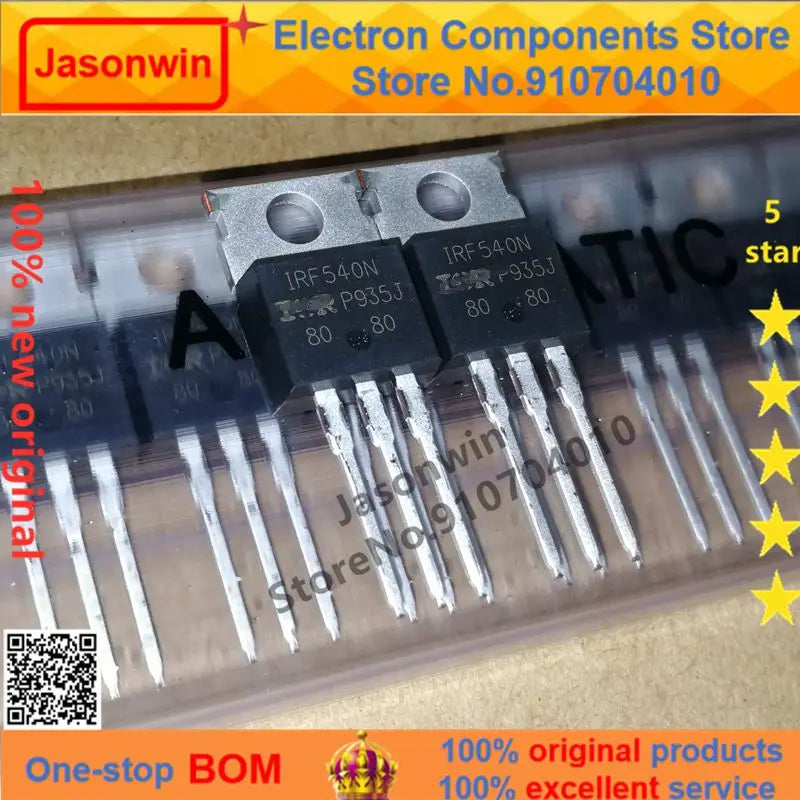 Jasonwin 100% new original 10-50 units/lot MOSFET IRF540NPBF IRF540N TO-220 33A 100V Power Transistor